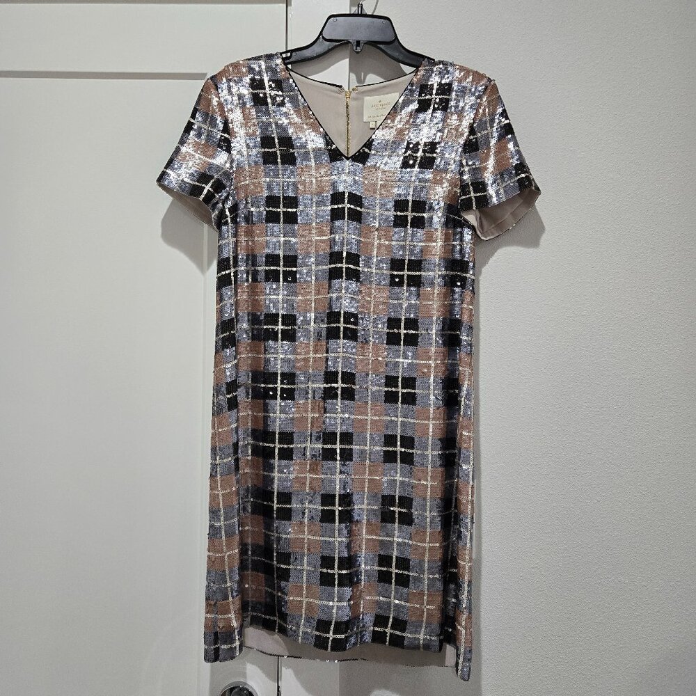 Kate Spade Sequin Plaid Mini Dress